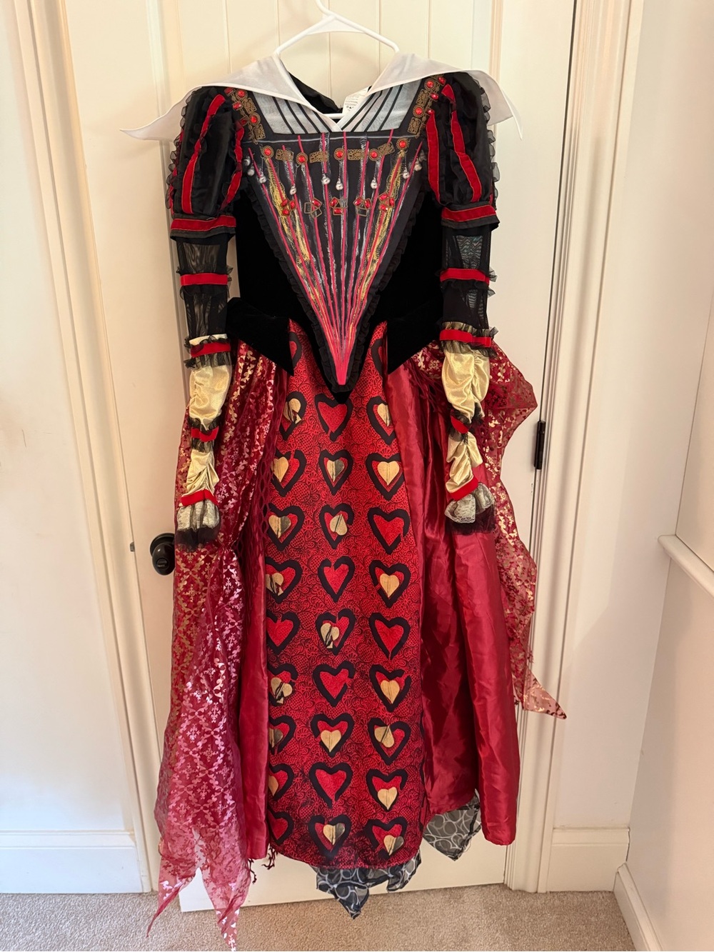 Queen of Hearts Costume Girls Size 14- Disney Chasing Fireflies